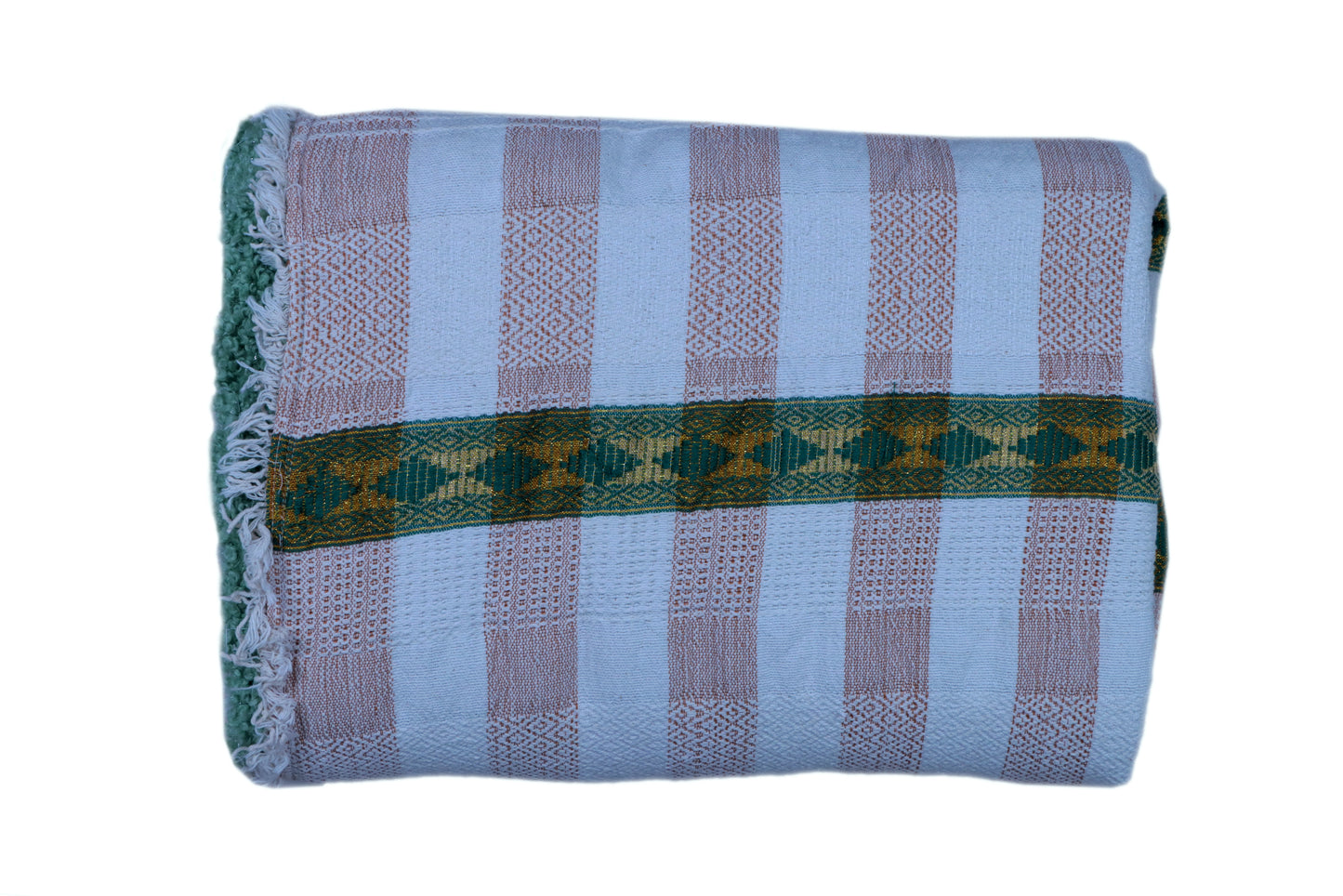Green Tilet Pattern Handmade Blanket