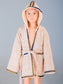 Hooded Butterfly Embroidery Handmade Cotten Night Robe