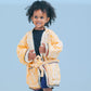 Short Collar Happy Duck Embroidery Handmade Cotten Night Robe