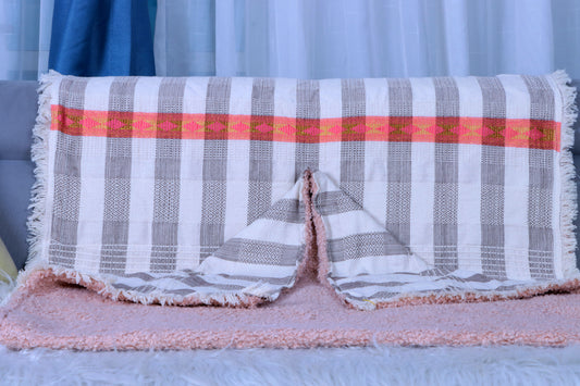 Pink Tilet Pattern Handmade Blanket