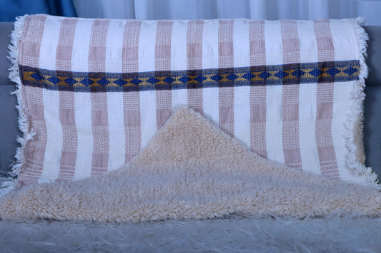 Blue Tilet Pattern Handmade Blanket