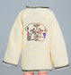 Short Collar Twin Teddy Bear Embroidery Handmade Cotten Night Robe