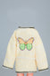 Short Collar Butterfly Embroidery Handmade Cotten Night Robe