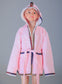 Hooded Butterfly Embroidery Handmade Cotten Night Robe