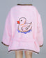 Short Collar Swimming Duck Embroidery Handmade Cotten Night Robe