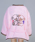 Short Collar Twin Teddy Bear Embroidery Handmade Cotten Night Robe