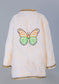 Short Collar Butterfly Embroidery Handmade Cotten Night Robe